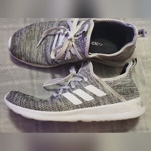 Adidas Cloudfoam Pure Sneakers in Gray and White Sz 8